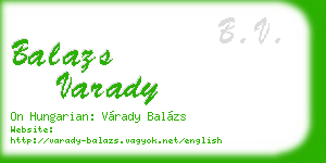 balazs varady business card